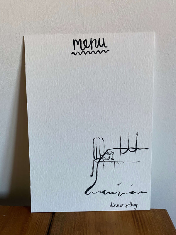 Menu card