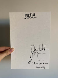 Menu card